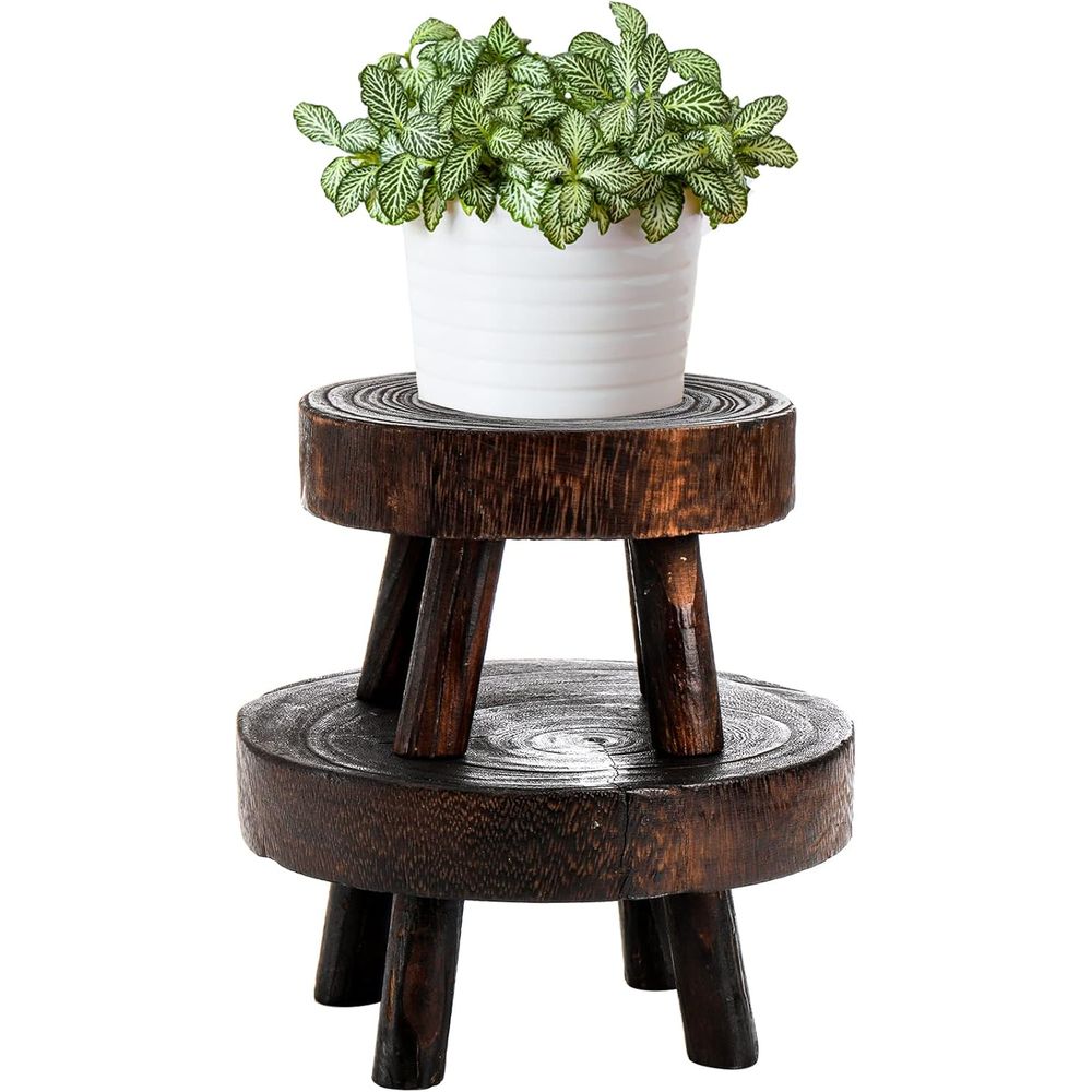 Bonsai Garden Display Stands - Mini Wooden Stool Display Stands for