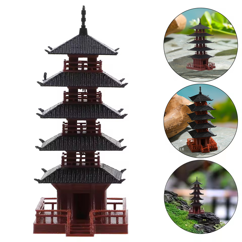 Bonsai Garden Chinese Garden - Mini Pagoda Statue Chinese Ancient Building