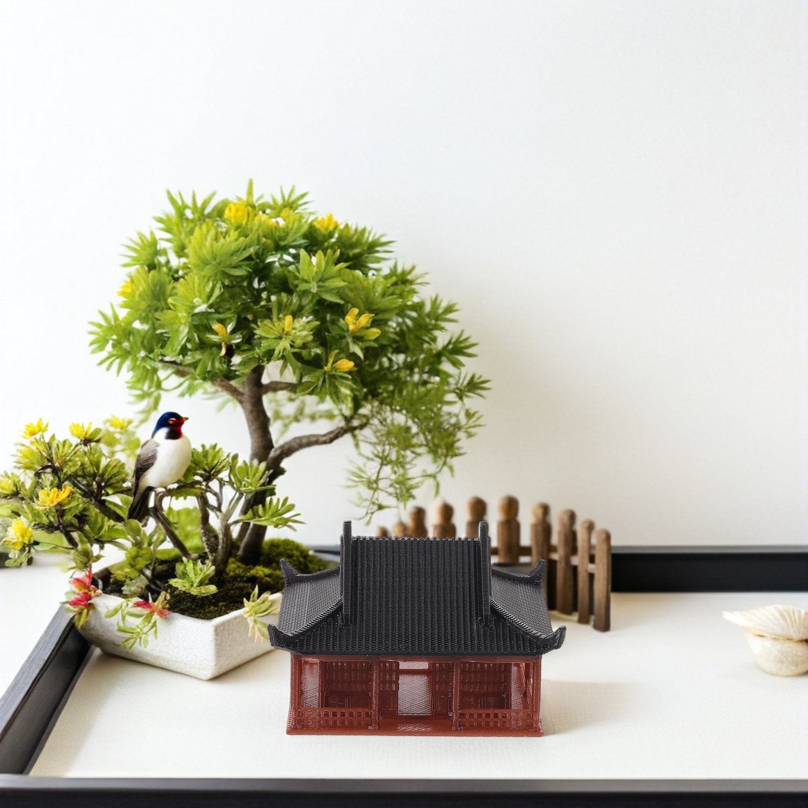 Bonsai Garden Design - Mini Pavilion Micro Landscape Ornament Layered