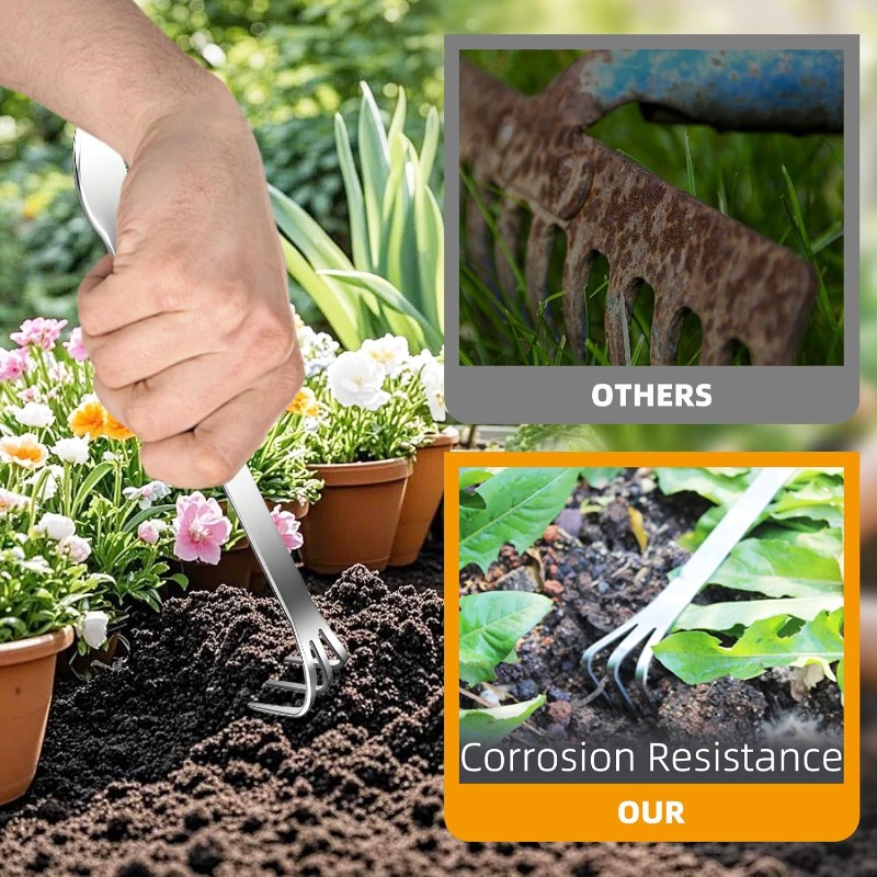 1Pc Stainless Steel 3 Claws Lo - Bonsai Garden Rake のレビューと価格