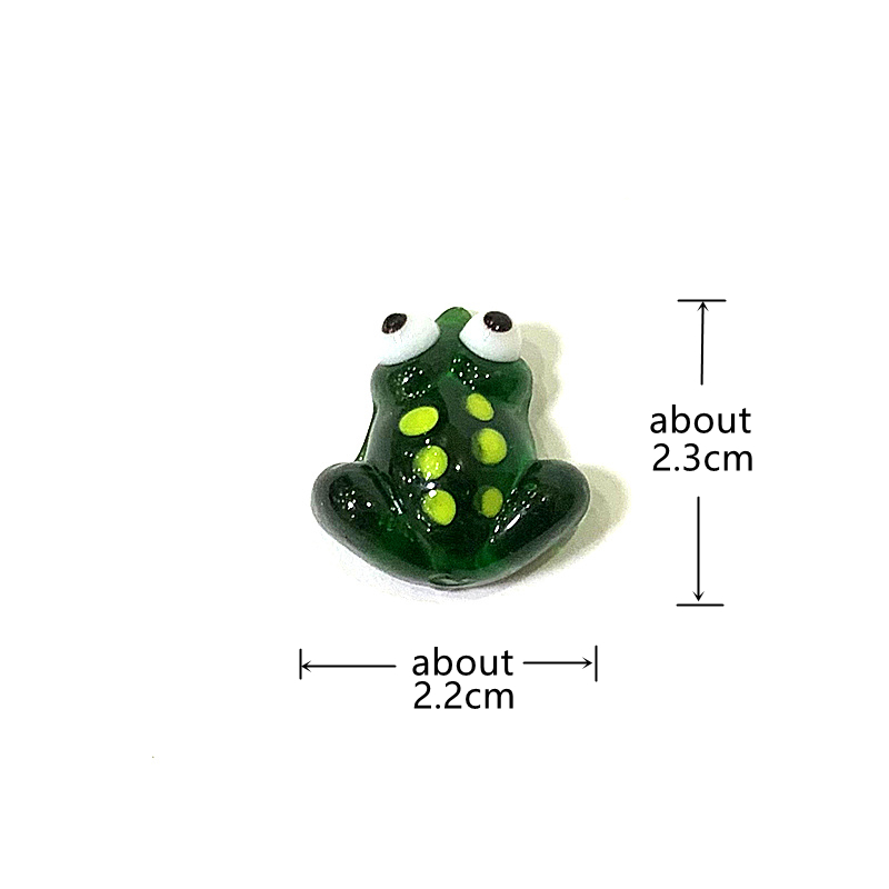 2pcs Mini Glass Frog Figurine  - Bonsai Garden Chinese Garden のレビューと価格
