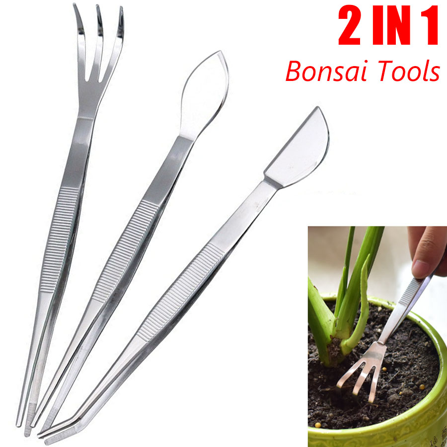2-in-1 304 Stainless Steel Pro - Bonsai Garden Rake のレビューと価格
