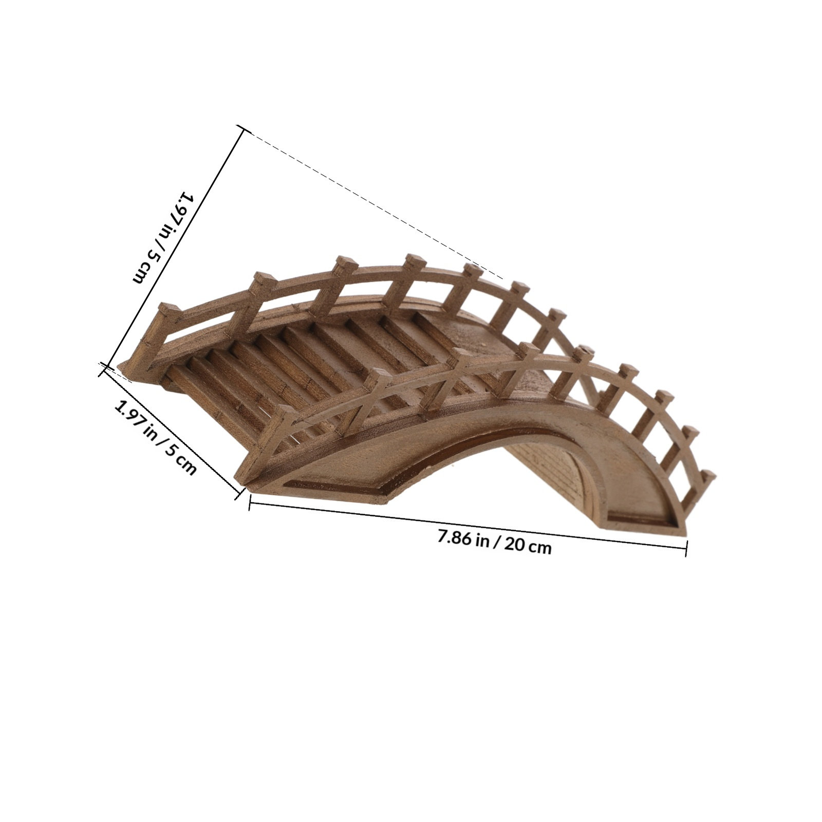 Natural Wood Arch Bridge Minia - Bonsai Garden Photos のレビューと価格