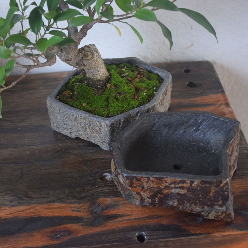 Basalt Natural Stone Flower Po - Bonsai Garden Chinese Garden のレビューと価格