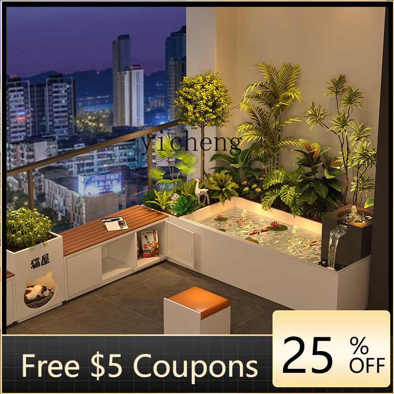Garden Balcony Flower Box Sitt - Bonsai Garden Chinese Garden のレビューと価格