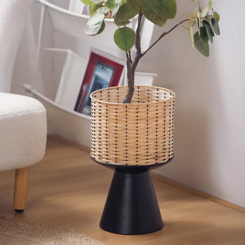 Rattan Weave Flower Pot Modern - Bonsai Garden Display Stands のレビューと価格