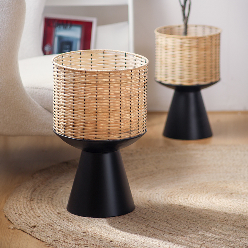 Rattan Weave Flower Pot Modern - Bonsai Garden Display Stands のレビューと価格