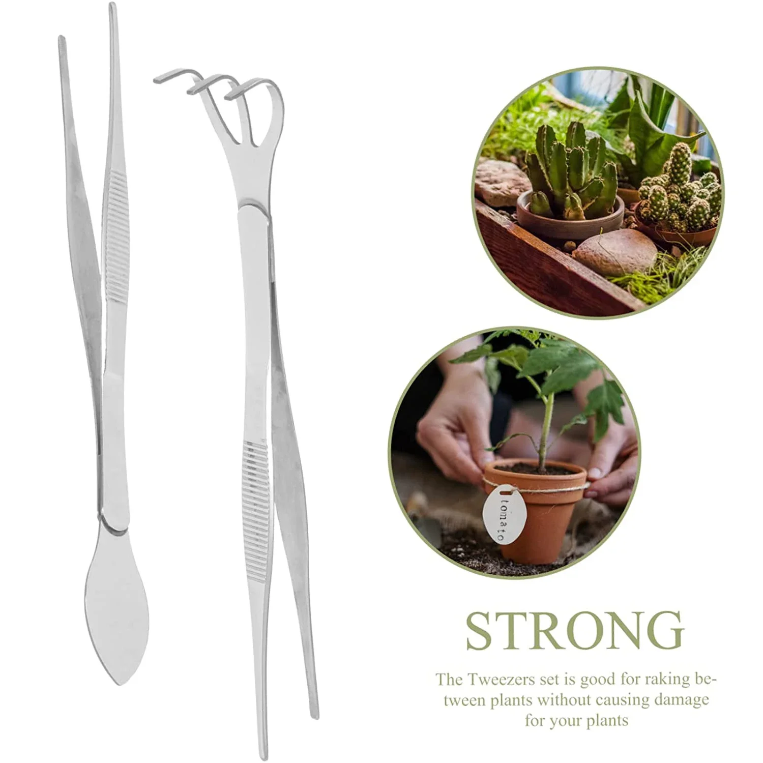 1pc 2-in-1  304 Stainless Stee - Bonsai Garden Rake のレビューと価格