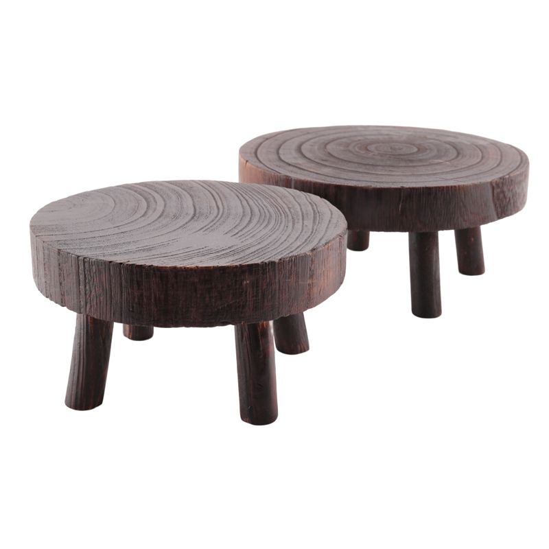 ABVT-2Pcs Mini Wooden Stool Fl - Bonsai Garden Display Stands のレビューと価格