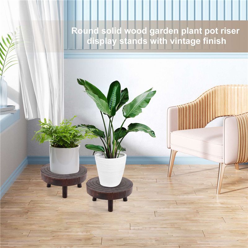 ABVT-2Pcs Mini Wooden Stool Fl - Bonsai Garden Display Stands のレビューと価格