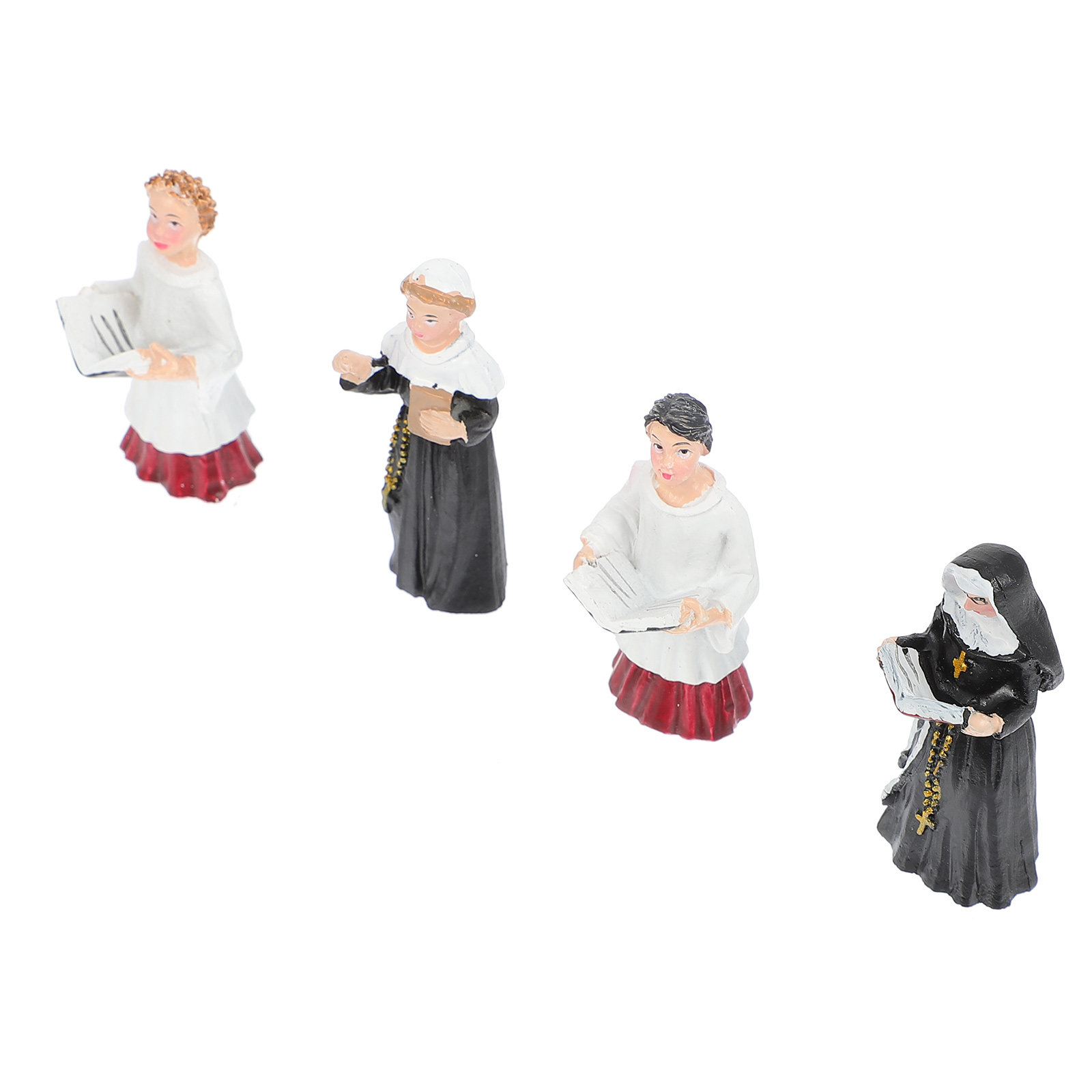 4Pcs Resin Nun Statues Stylish - Bonsai Garden Design のレビューと価格