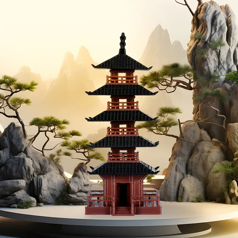 Mini Pagoda Statue Chinese Anc - Bonsai Garden Chinese Garden のレビューと価格