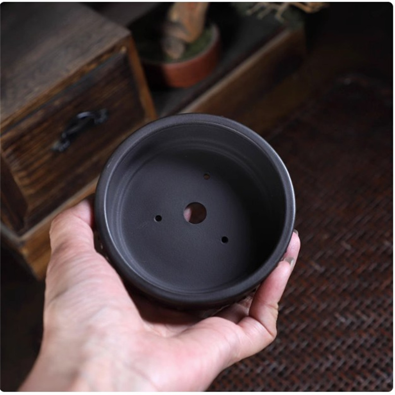 Ceramic Round Bonsai Pot, Drum - Bonsai Garden Chinese Garden のレビューと価格