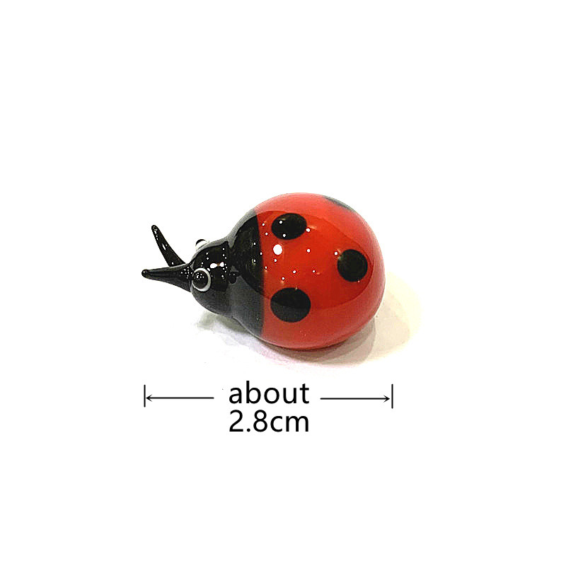 Colorful Mini Glass Ladybug Fi - Bonsai Garden Chinese Garden のレビューと価格
