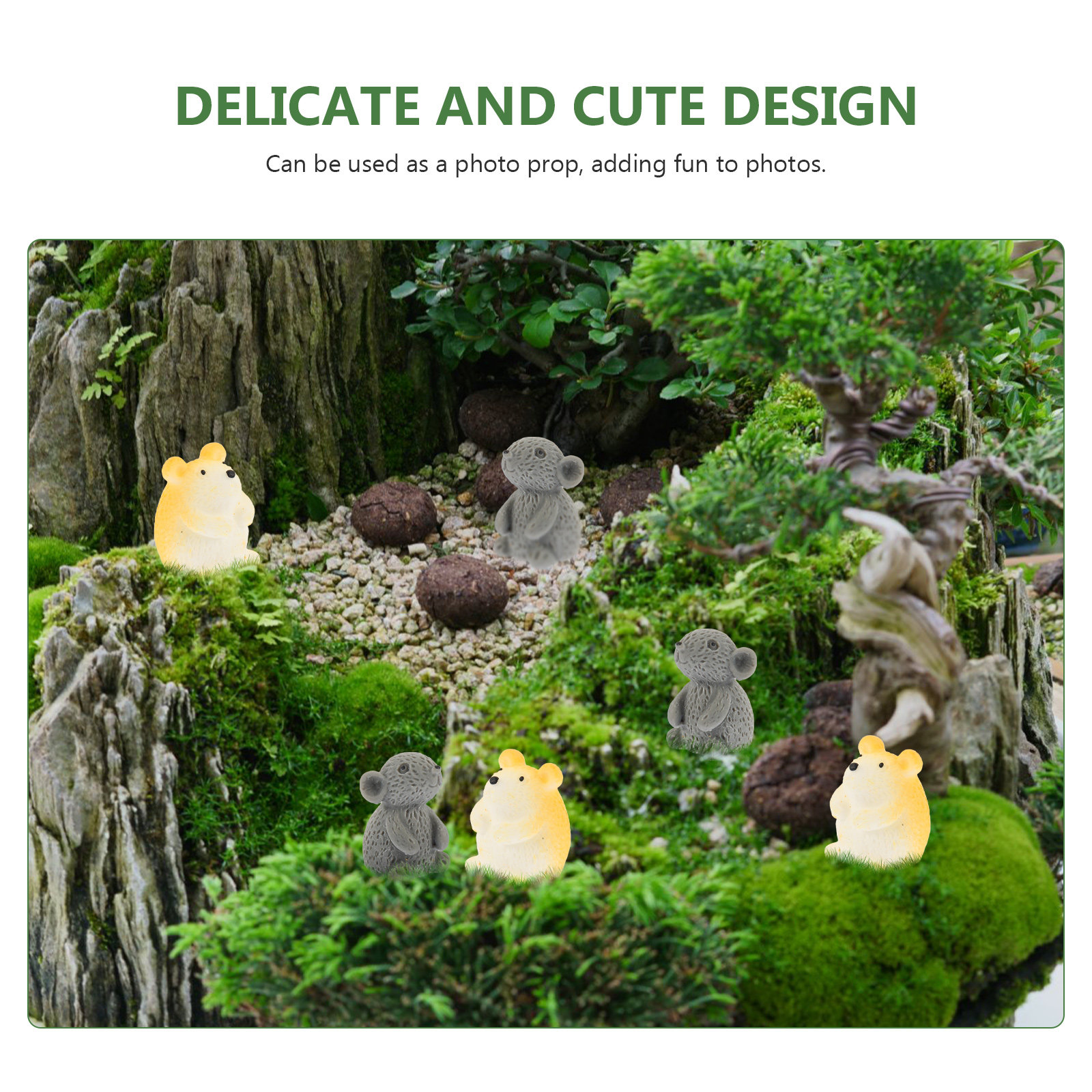 12Pcs Mini Hamster Resin Ornam - Bonsai Garden Photos のレビューと価格