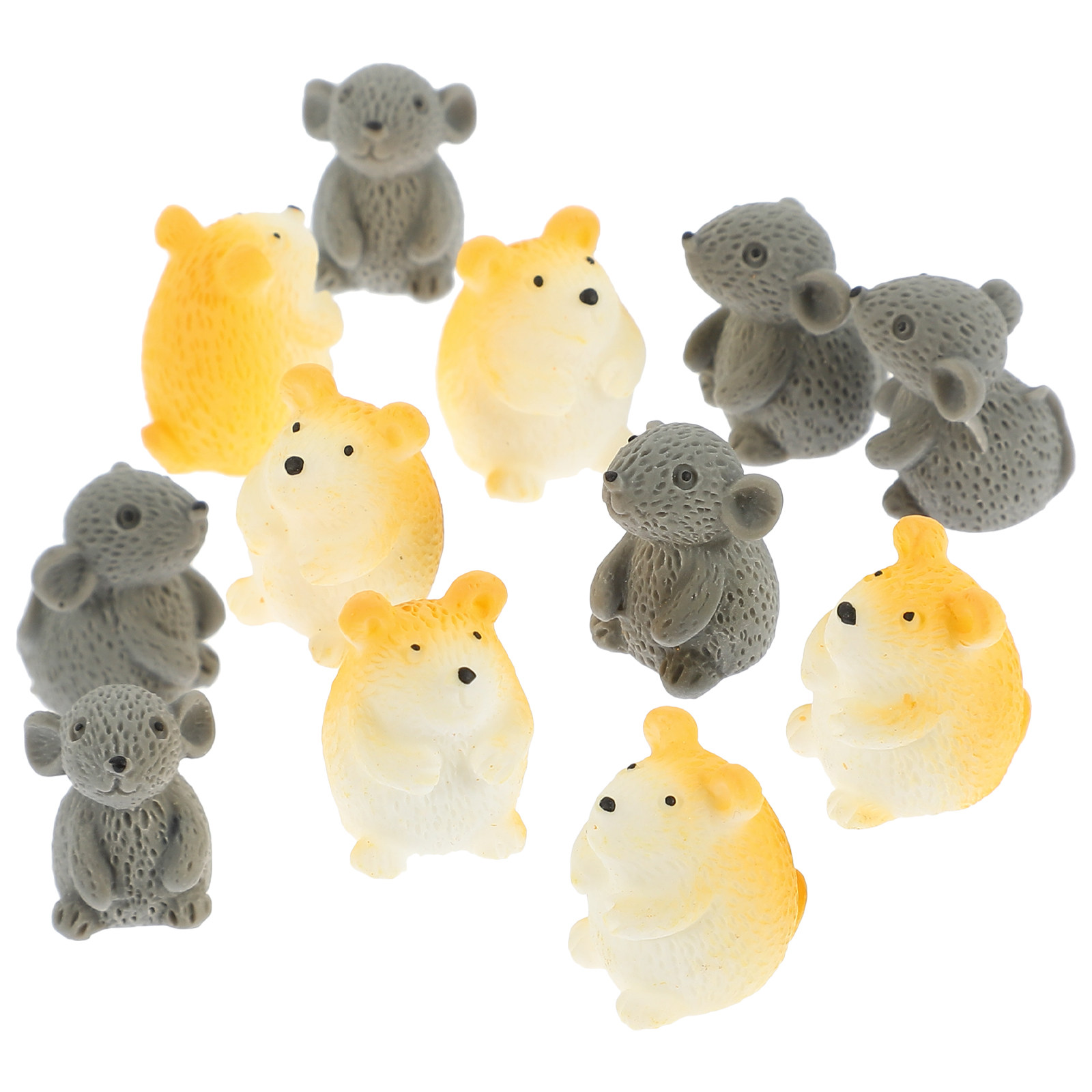 12Pcs Mini Hamster Resin Ornam - Bonsai Garden Photos のレビューと価格
