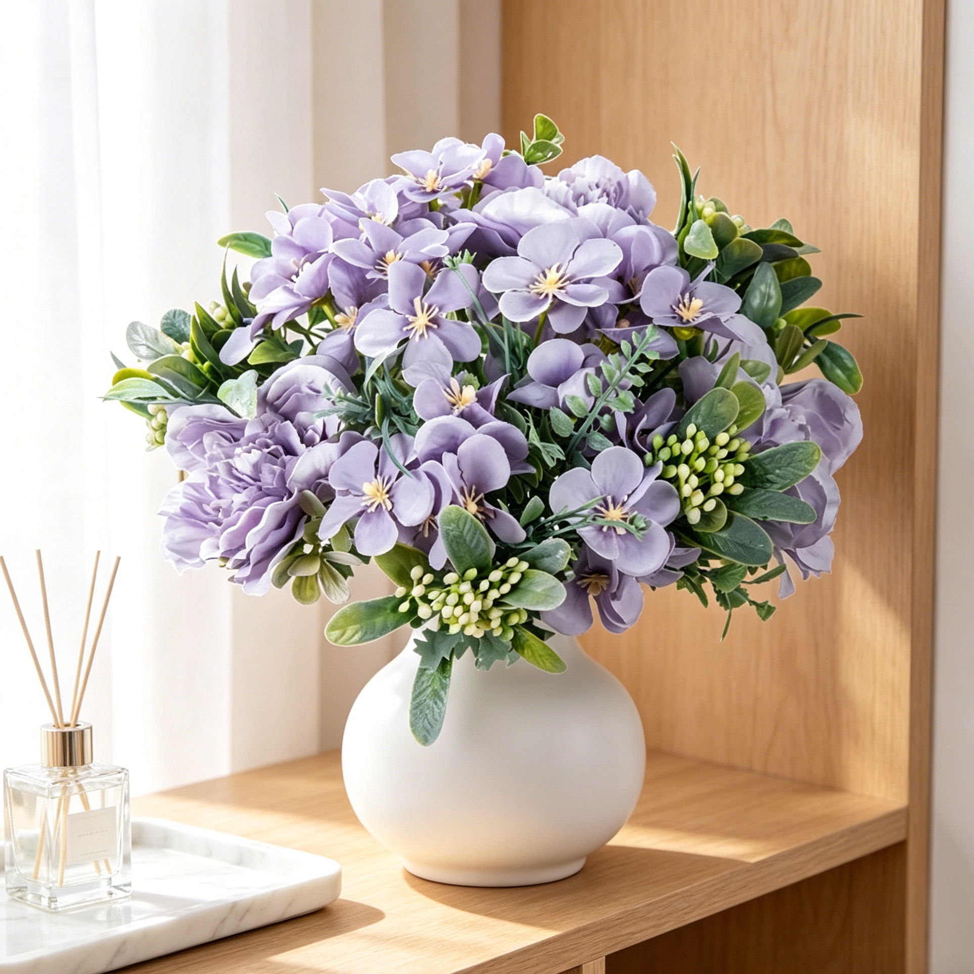 Artificial Flower Silk Peony R - Bonsai Garden Wall のレビューと価格