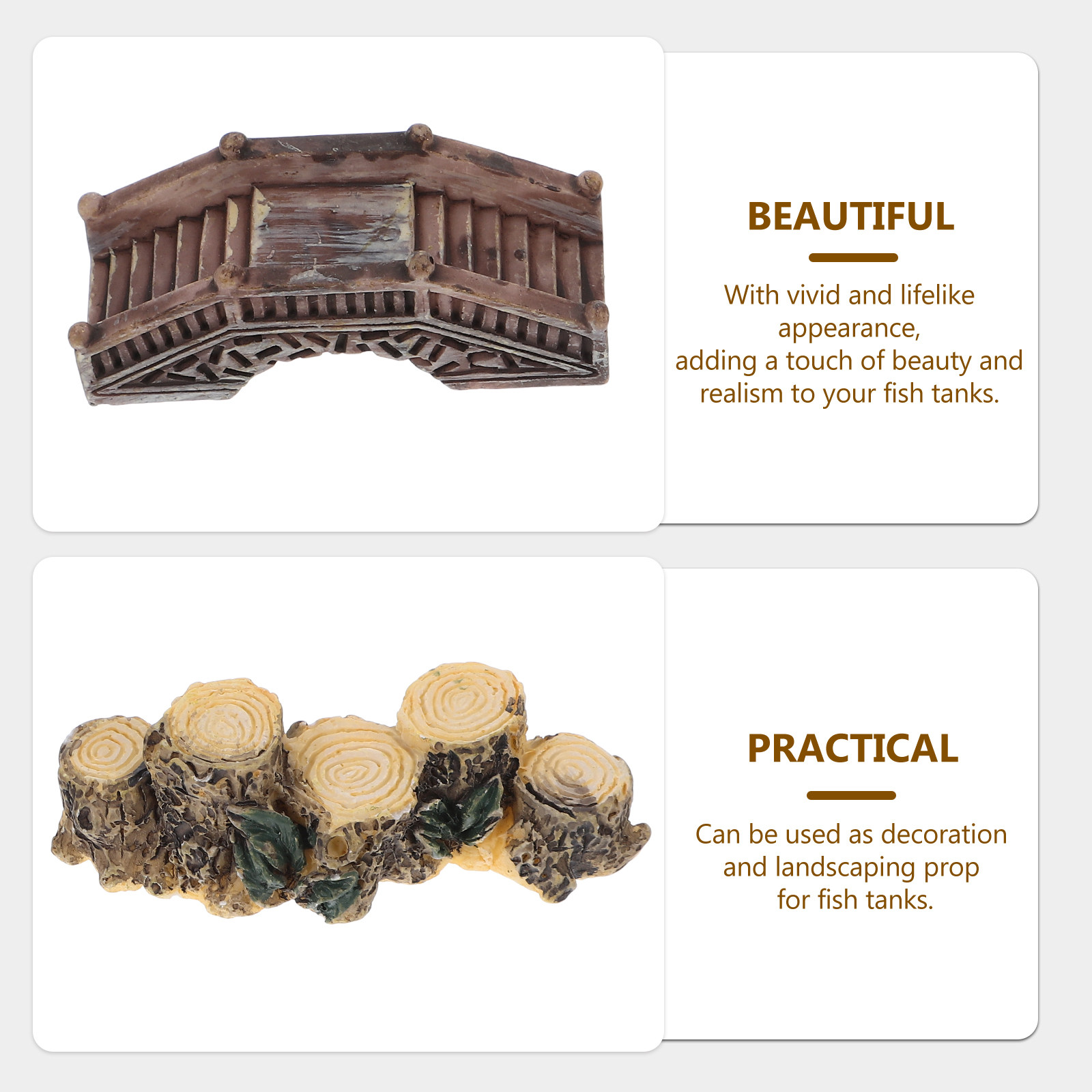 4Pcs Miniature Arch Bridge Dec - Bonsai Garden Photos のレビューと価格
