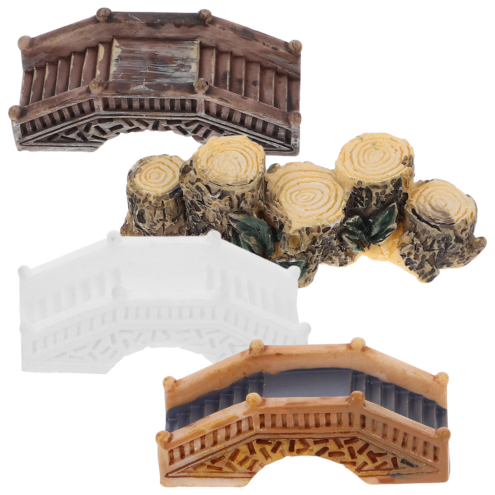 4Pcs Miniature Arch Bridge Dec - Bonsai Garden Photos のレビューと価格