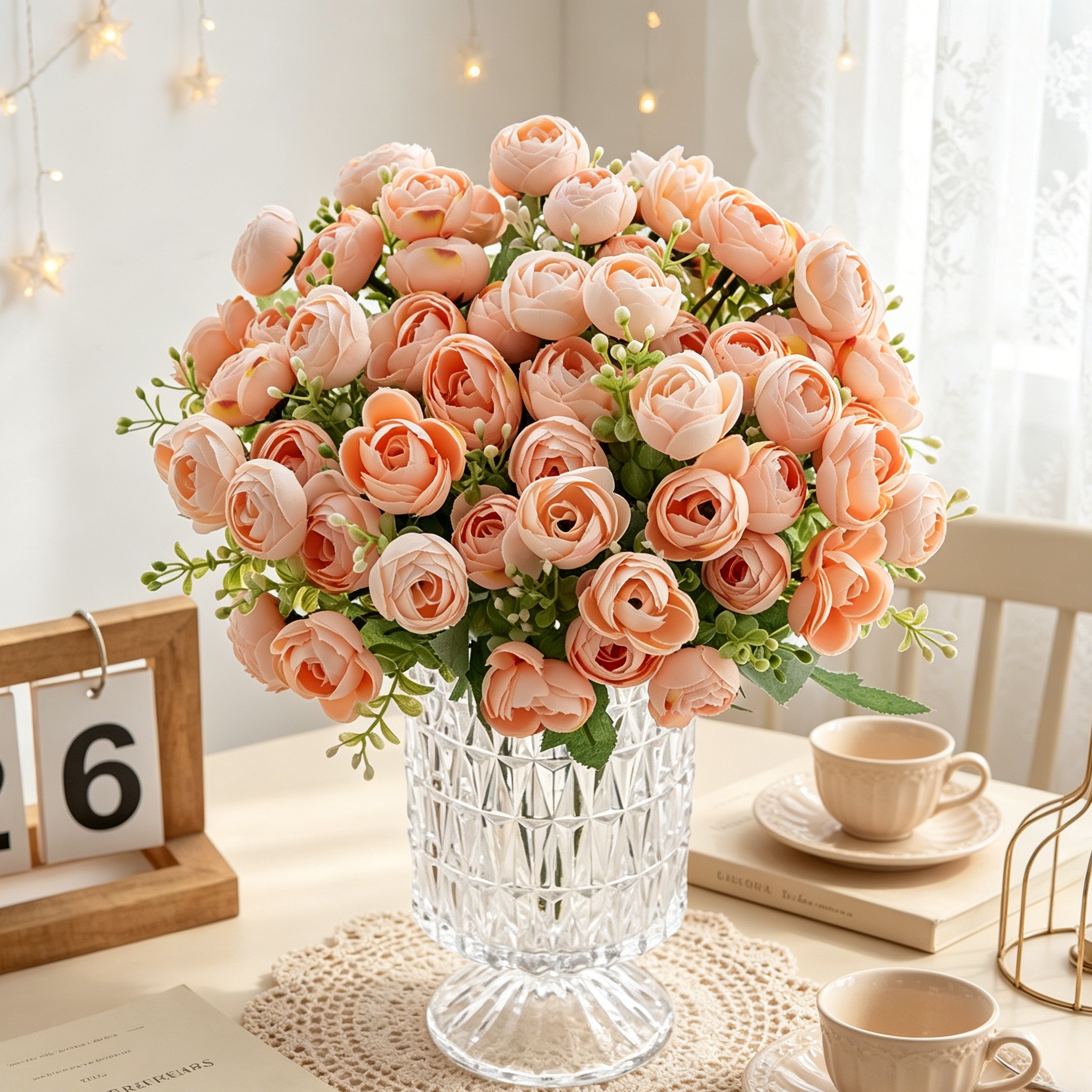 Silk Artificial Flower Tea Bud - Bonsai Garden Wall のレビューと価格