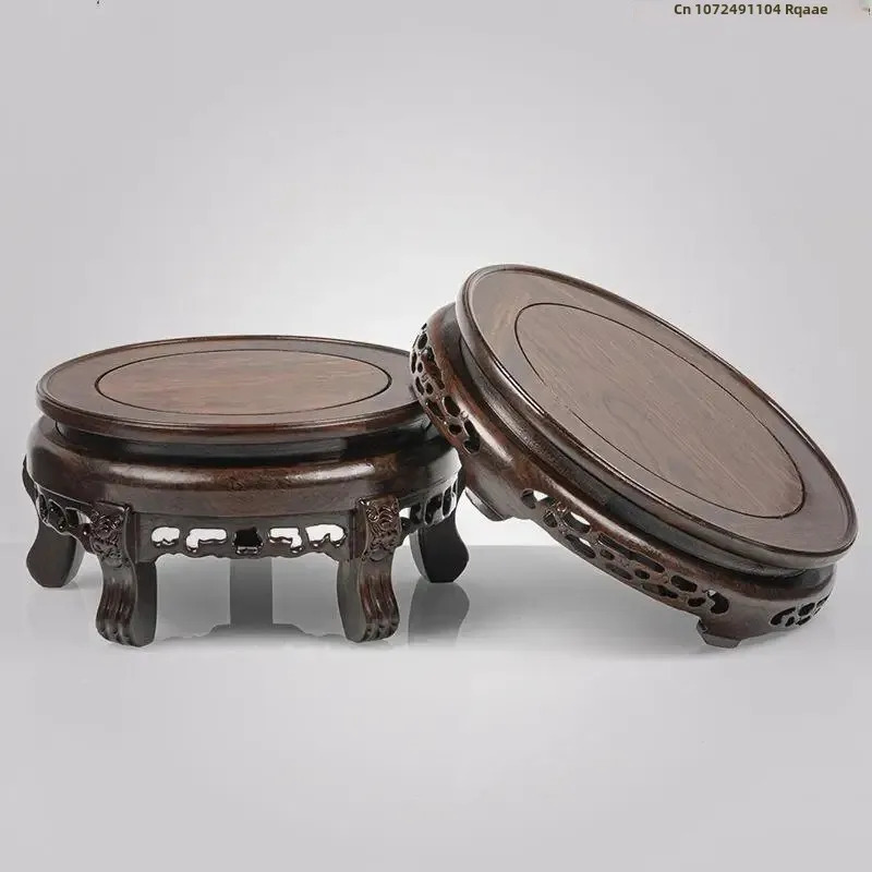 Ebony Wood Round Table Crafts  - Bonsai Garden Display Stands のレビューと価格