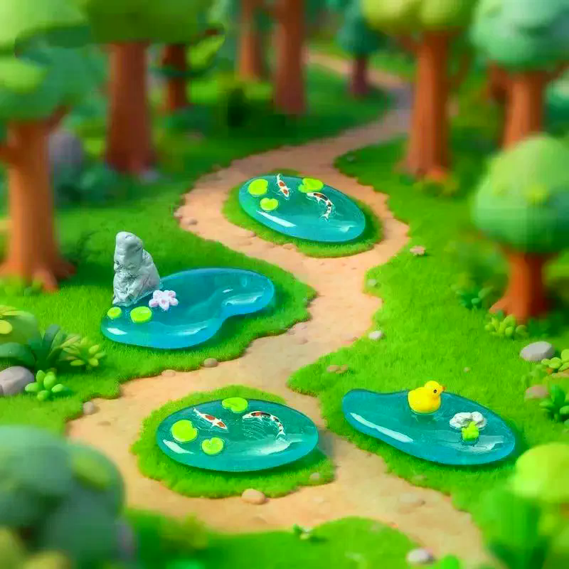 Resin Pond Ornaments With Koi  - Bonsai Koi Garden のレビューと価格