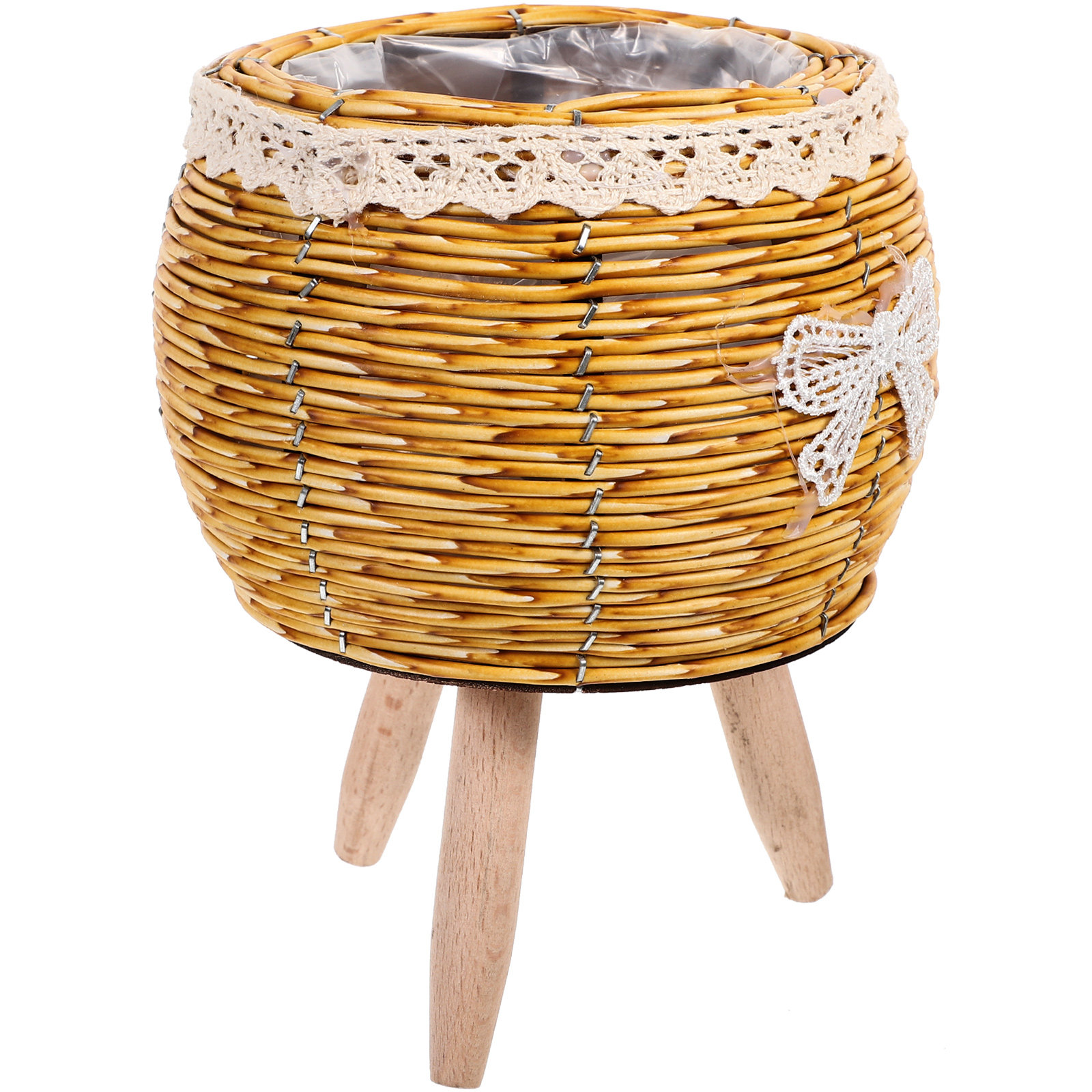 Wooden Straw Flower Pot Holder - Bonsai Garden Display Stands のレビューと価格