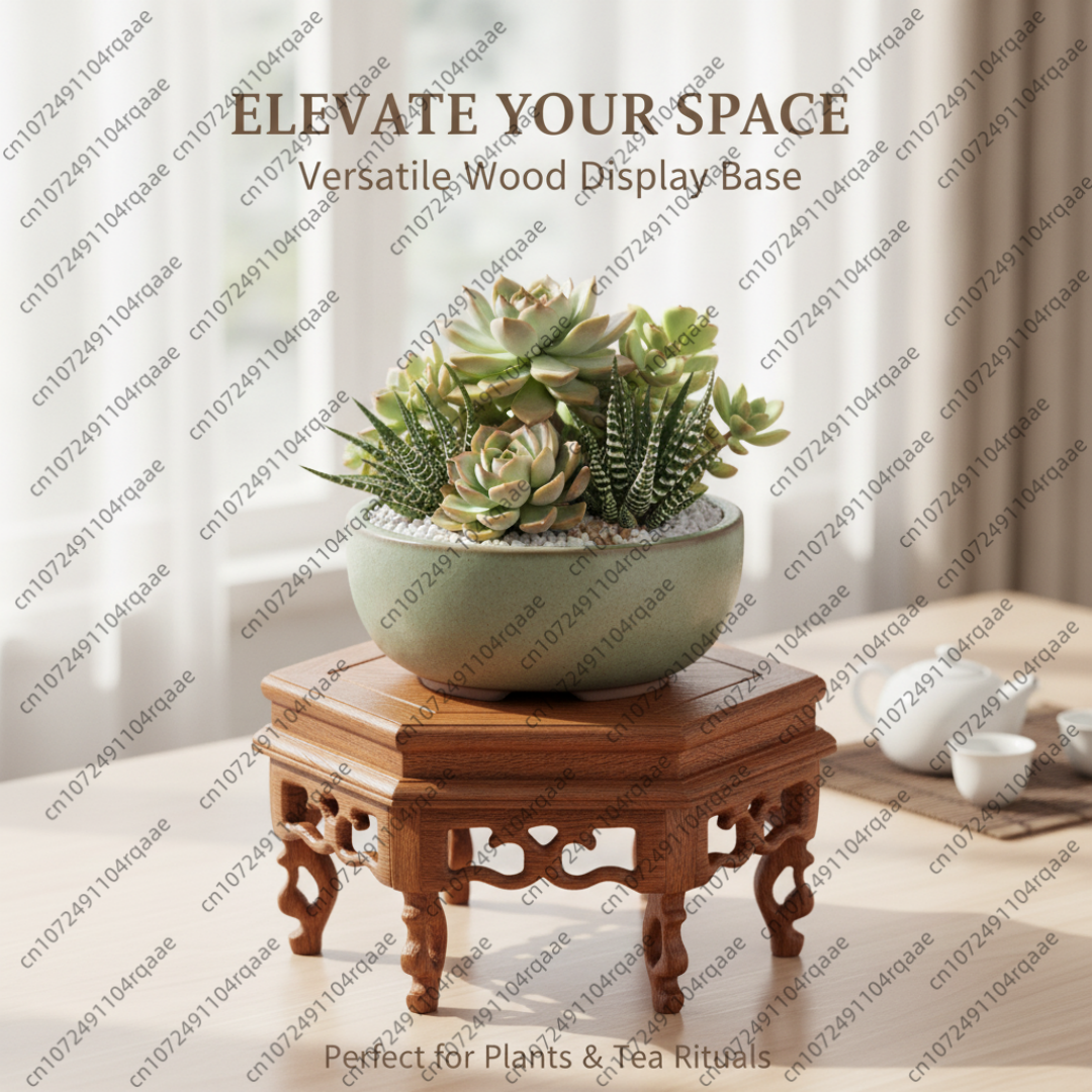 Wooden Hexagonal Plant Stand F - Bonsai Garden Display Stands のレビューと価格