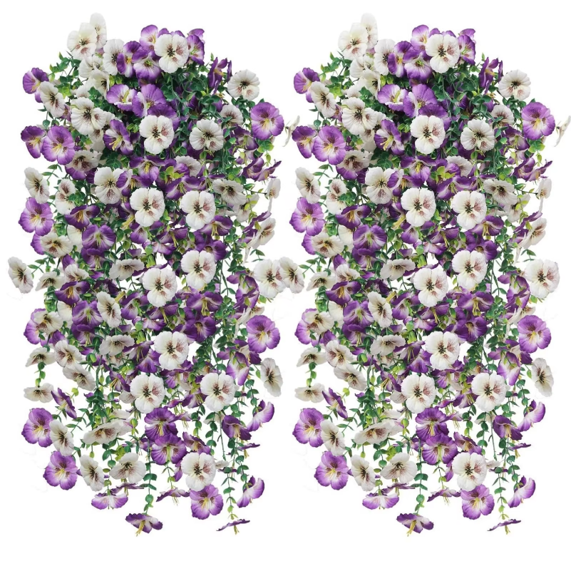 1/2Pcs Violet Artificial Flowe - Bonsai Garden Wall のレビューと価格