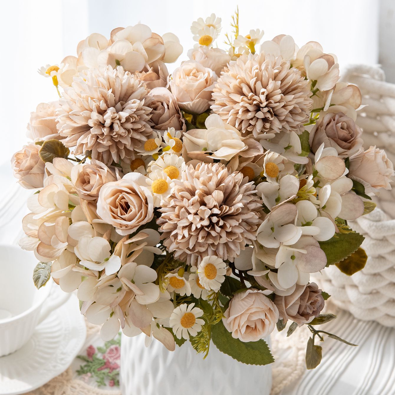 Artificial Chamomile Hydrangea - Bonsai Garden Wall のレビューと価格