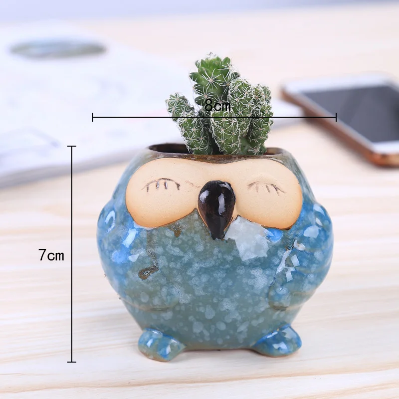 Mini Ceramic Owl Succulent Pla - Bonsai Garden Wall のレビューと価格