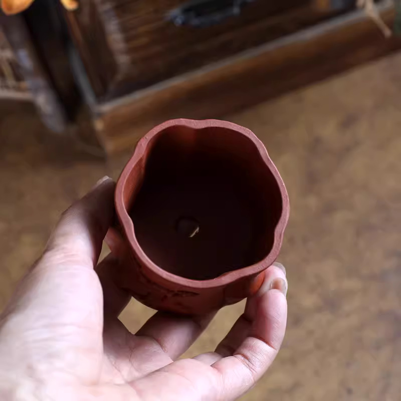 Purple Sand Bonsai Pot,Carved  - Bonsai Garden Chinese Garden のレビューと価格