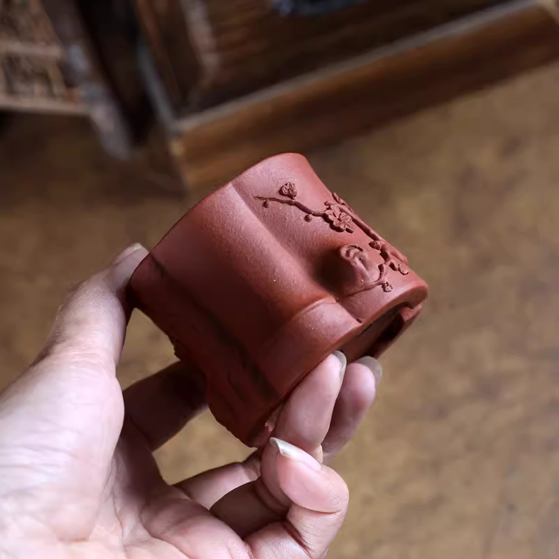 Purple Sand Bonsai Pot,Carved  - Bonsai Garden Chinese Garden のレビューと価格