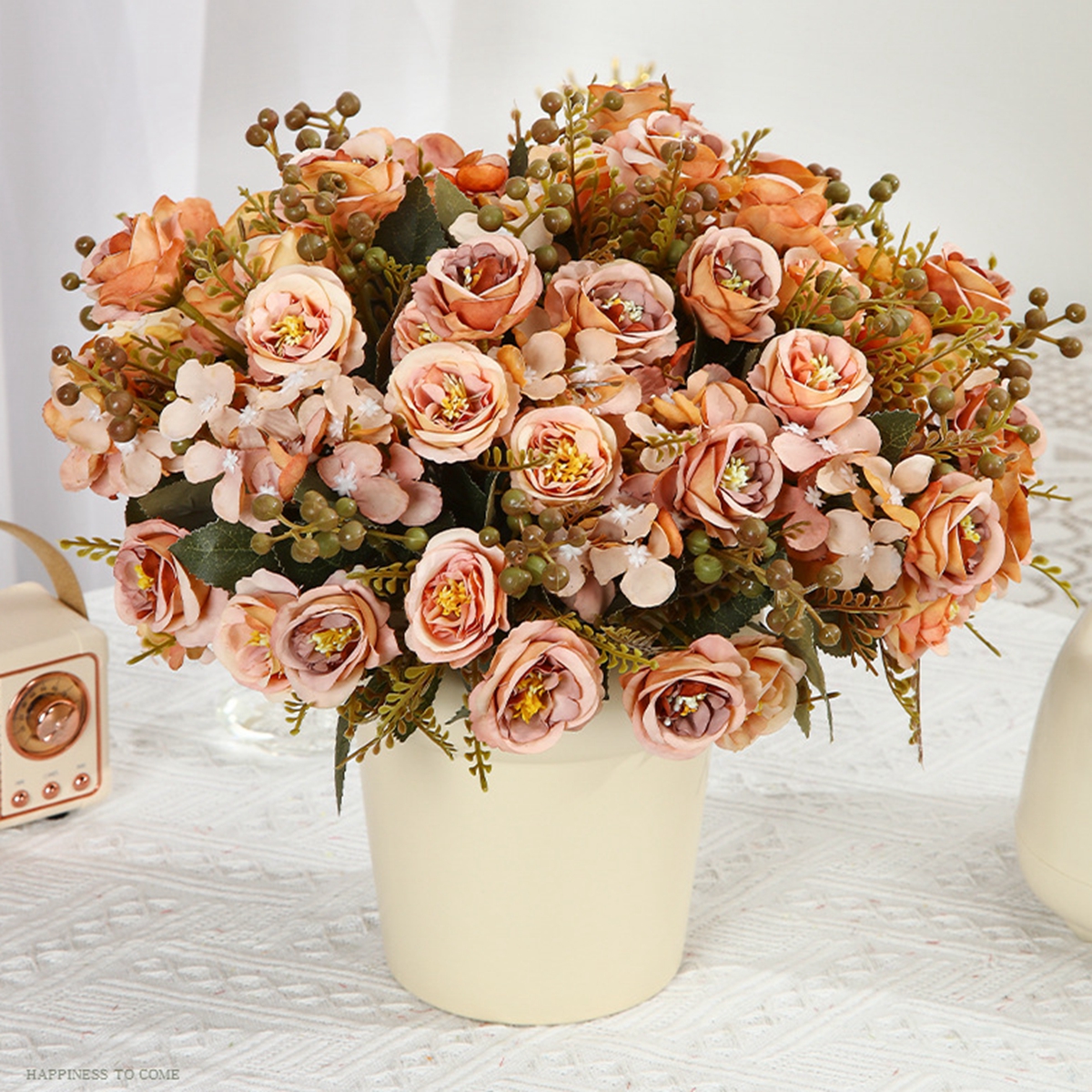 Artificial Flower Silk Rose Pe - Bonsai Garden Wall のレビューと価格